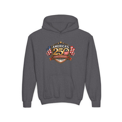 Youth Hoodie — "America's 250th Anniversary" Patriotic 1776-2026 Celebration Design