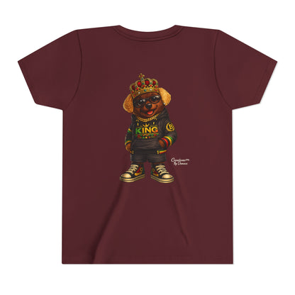 Youth Tee — 'Lil King' Crowned Bear Graphic Shirt