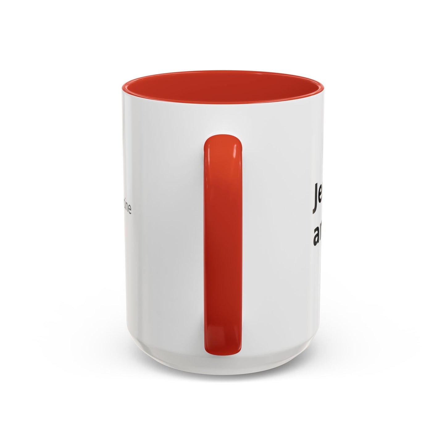Accent Coffee Mug — “Faith + Medicine: Insulin Saves” Black-Accent Mug (11/15 oz)