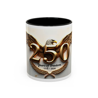 25 Years of Freedom Eagle Coffee Mug – 1776–2026 Commemorative Accent Mug