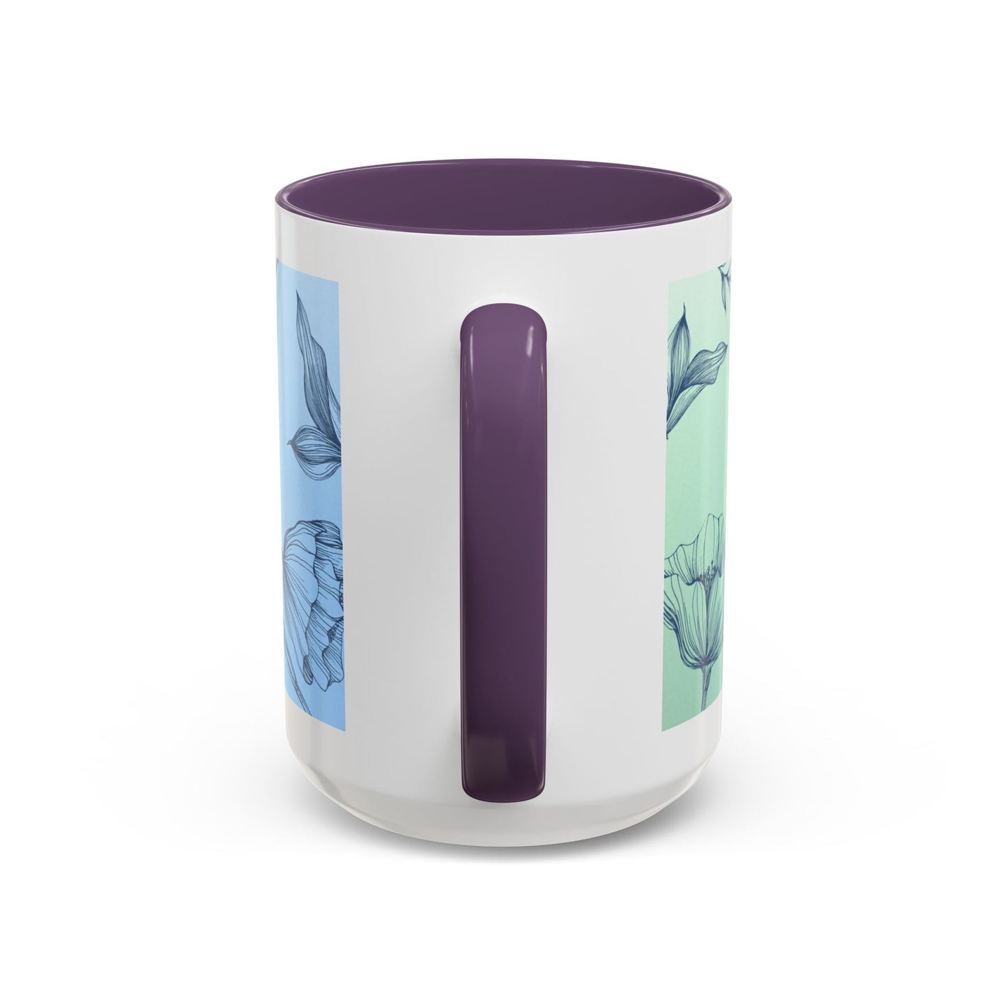 Mother's Heart Floral Accent Coffee Mug — "A Mother's Heart Never Fades"