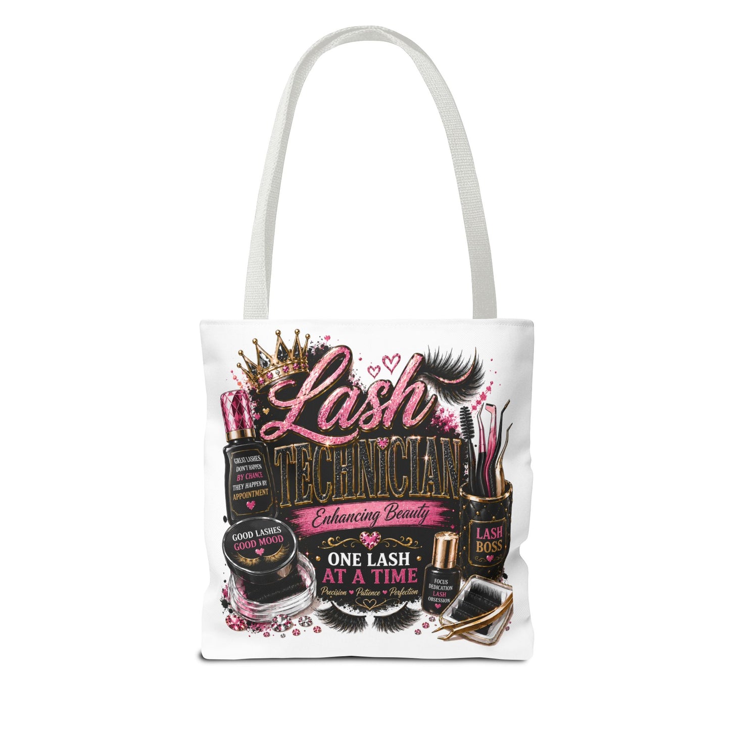 Lash Technician Tote Bag – 'One Lash at a Time' Beauty Cosmetics Canvas Tote