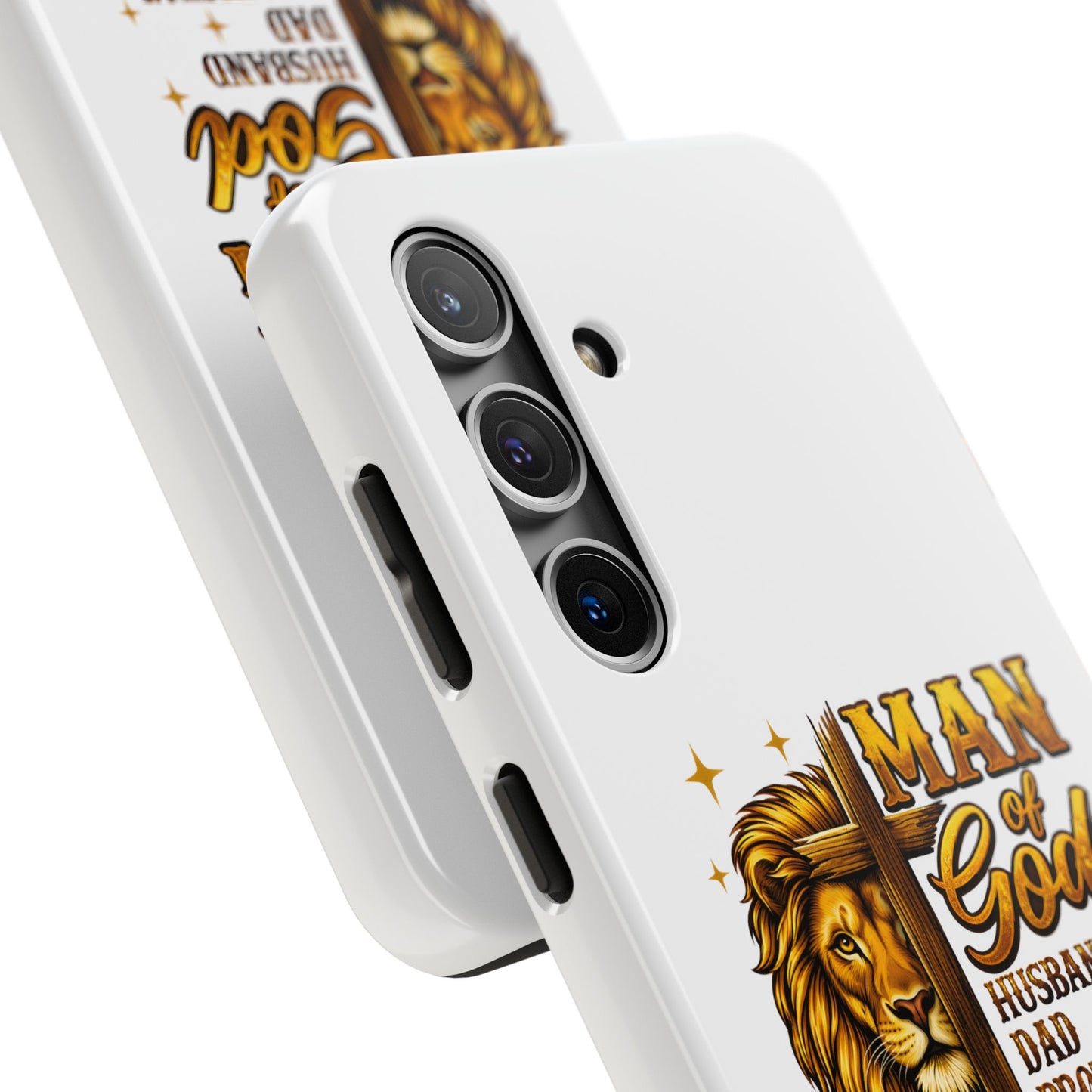Man of God Lion Phone Case — ‘Man of God’ Christian Protector Dad Gift