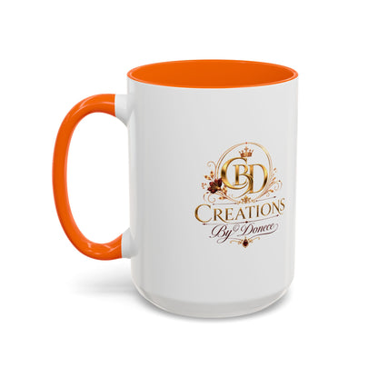 Accent Coffee Mug — Creations By Donece Logo Ceramic Mug (11/15 oz)