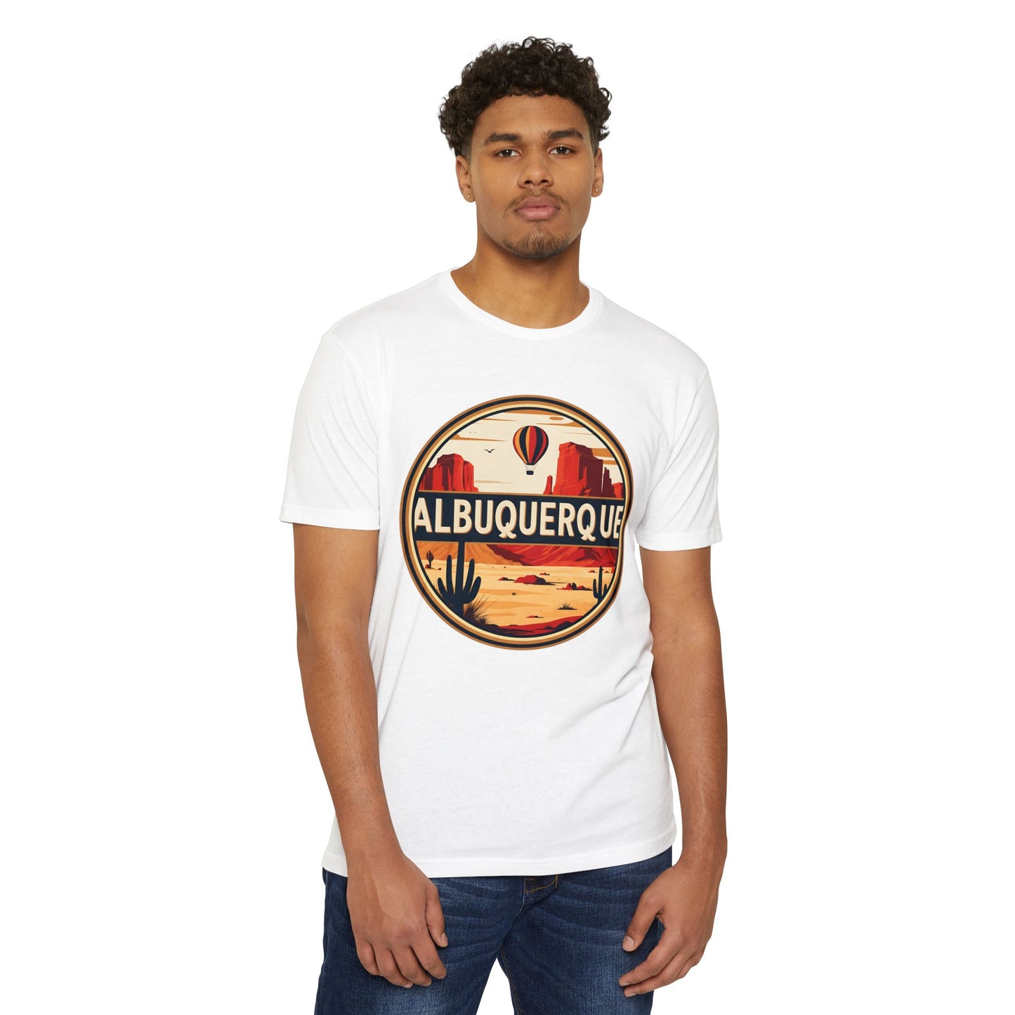 Albuquerque Desert Retro T-Shirt — Vintage Hot Air Balloon Southwest Travel Tee
