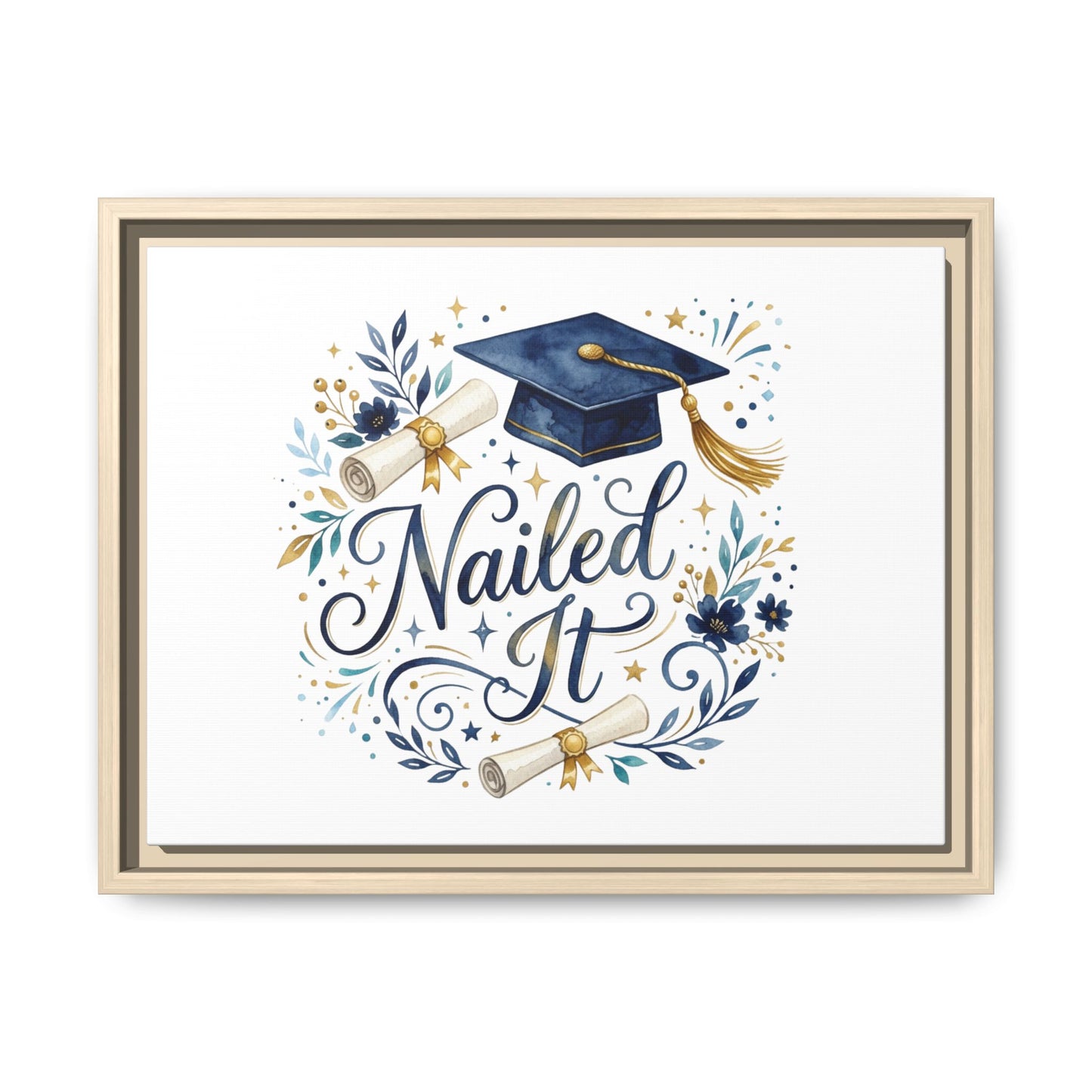 Nailed It Graduation Matte Canvas Print (Framed)