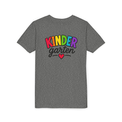 Kindergarten Rainbow Youth Tee — 'Kindergarten' Colorful Back-to-School Shirt