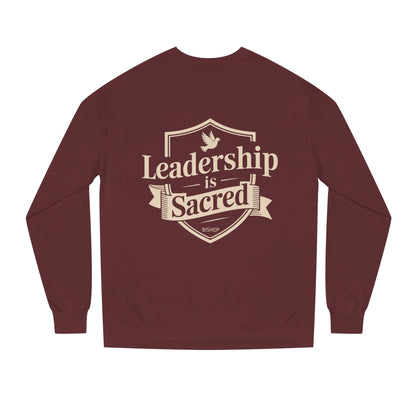Leadership Is Sacred Crewneck Sweatshirt – Inspirational Christian Faith Quote Pullover