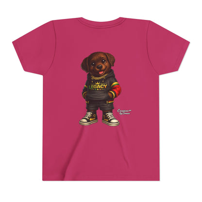 Youth Tee — Cute Rottweiler Puppy in 'Legacy' Hoodie Kids T‑Shirt