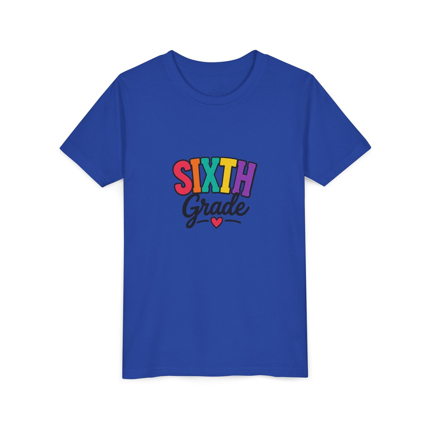 Sixth Grade Youth Tee – Colorful Back to School Shirt
