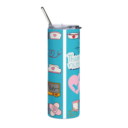 20oz Nurse Tumbler — "Thanks Nurse!" International Nurse Day Stainless Steel Travel Cup
