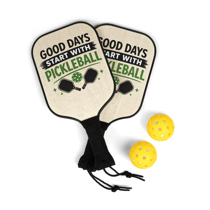 Pickleball Paddle Set — “Good Days Start With Pickleball” Kit