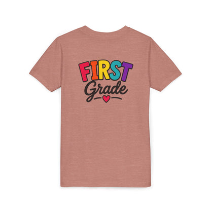 First Grade Youth T‑Shirt — Colorful Back-to-School Tee