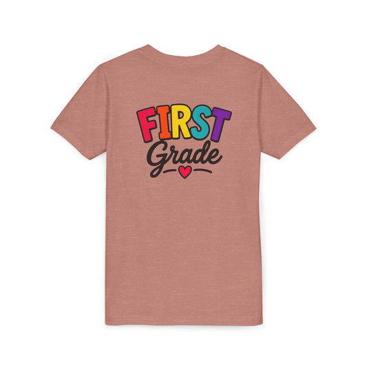 First Grade Youth T‑Shirt — Colorful Back-to-School Tee