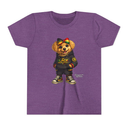 Youth Tee — Rasta Teddy "Black Excellence" Graphic Shirt
