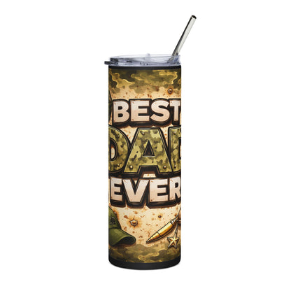 Army Camo "Best Dad Ever" 20oz Stainless Steel Tumbler