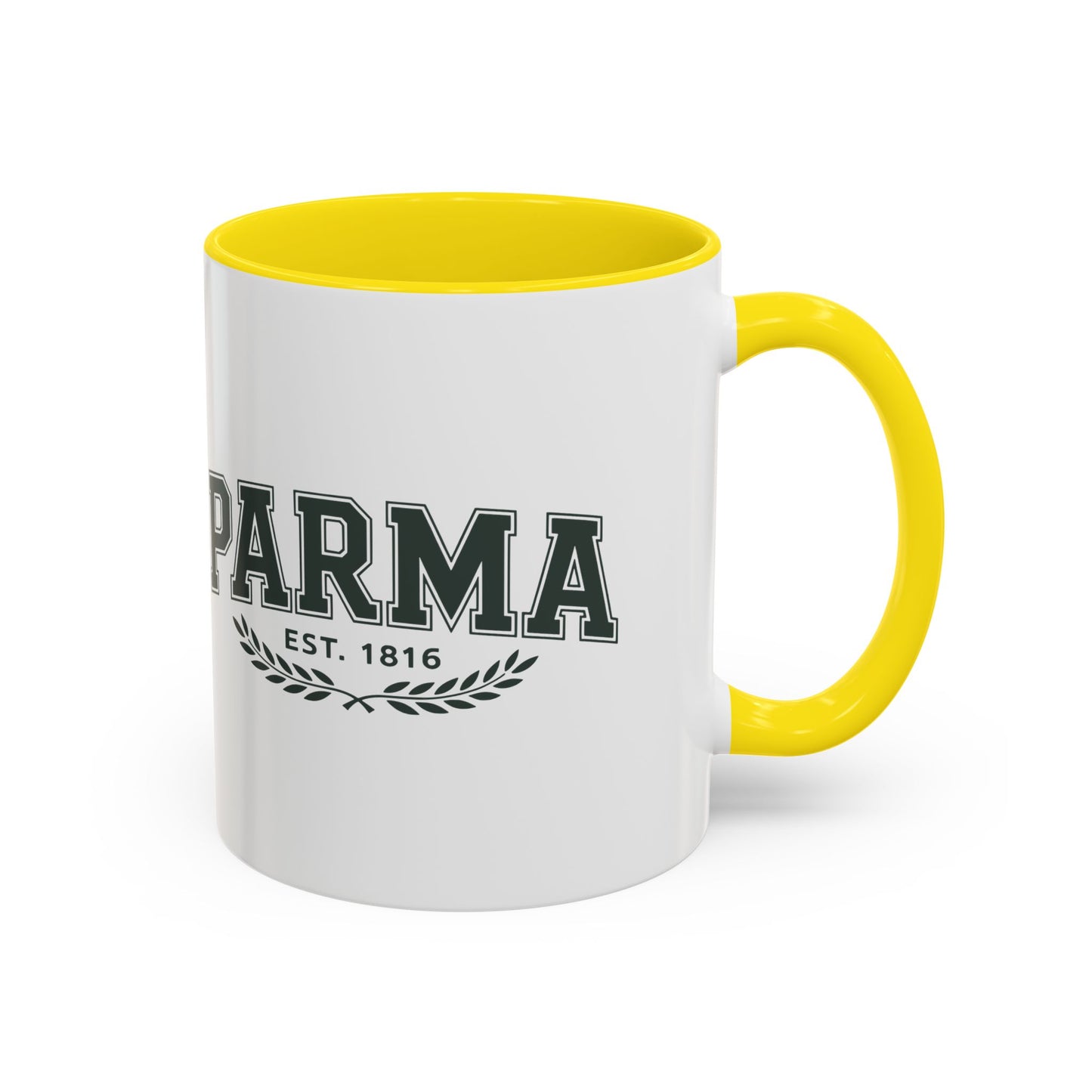 Parma Established 1816 Accent Coffee Mug — Vintage Collegiate Ceramic Coffee Cup