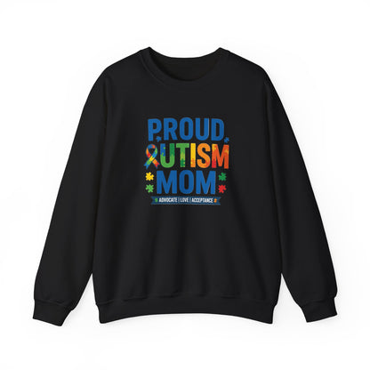 Proud Autism Mom Crewneck Sweatshirt