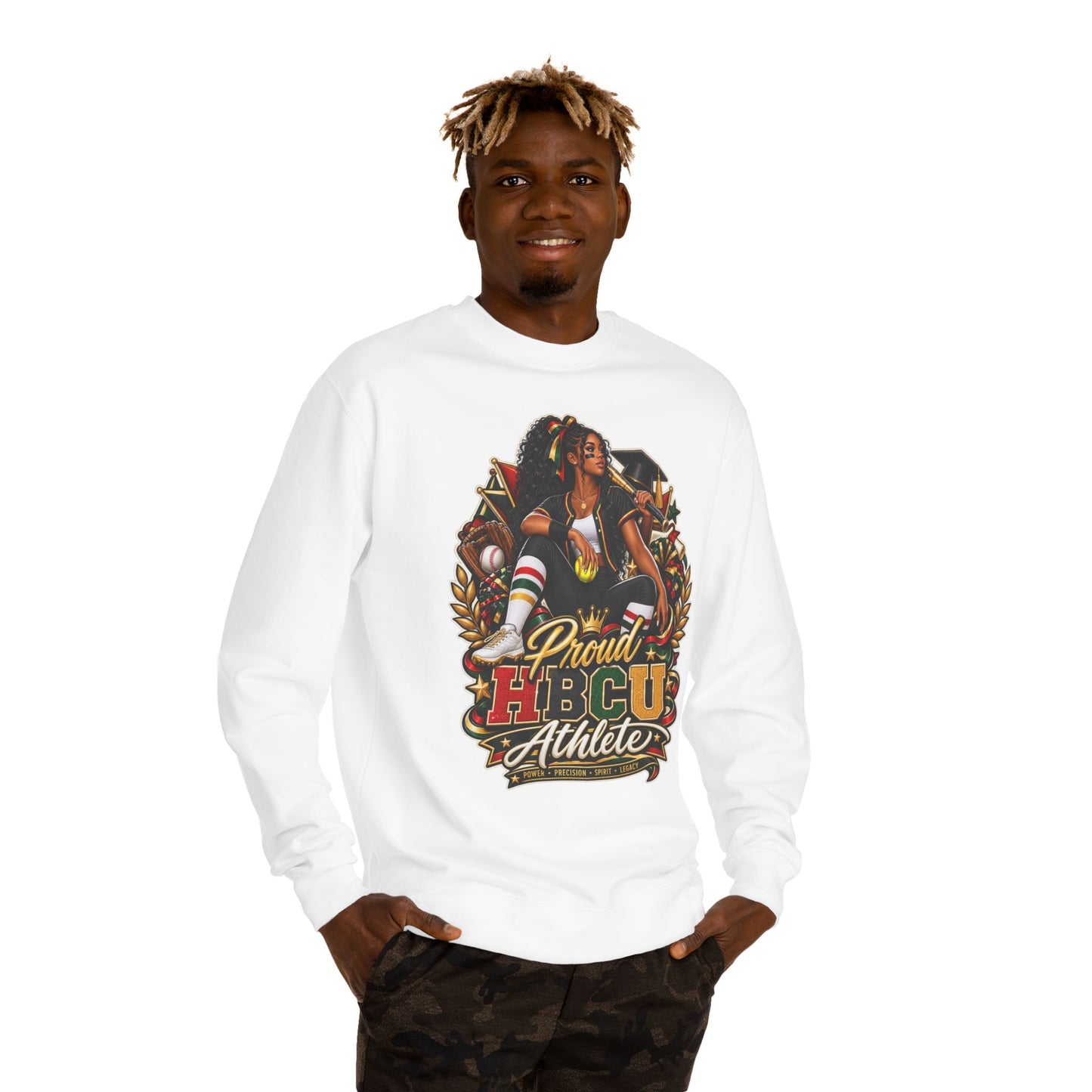 HBCU Athlete Sweatshirt — Proud HBCU Graduate & Athlete Graphic Crewneck