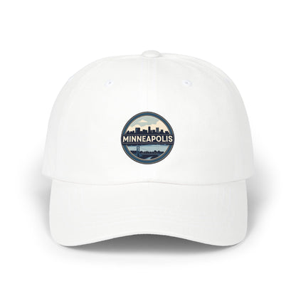 Minneapolis Skyline Dad Cap — Vintage Circle Patch Hat