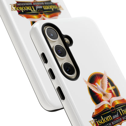 Wisdom and Theology Phone Case — Christian Dove & Cross Protective Tough Case