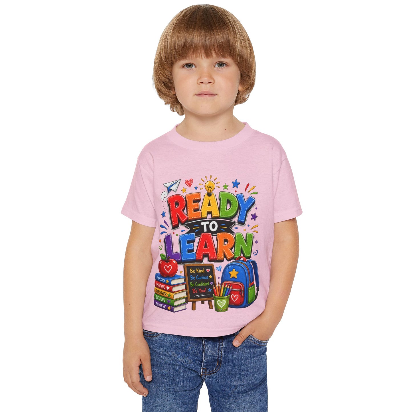 Toddler T-Shirt — "Ready to Learn" Back-to-School Kids Tee