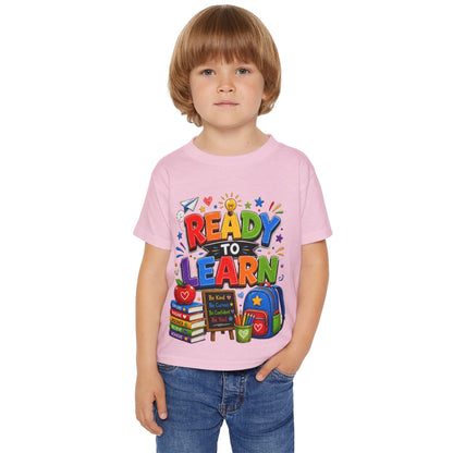 Toddler T-Shirt — "Ready to Learn" Back-to-School Kids Tee