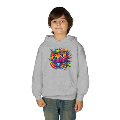 Fourth Grade Youth Hoodie — Colorful Back-to-School Kids Sweatshirt