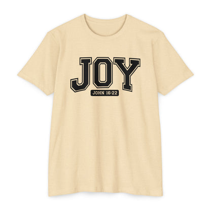 Joy T-Shirt – Christian Scripture John 16:22 College-Style Tee