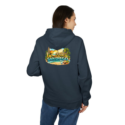 San Diego Beach Hoodie – 'Love San Diego' Vintage Coastal Sweatshirt