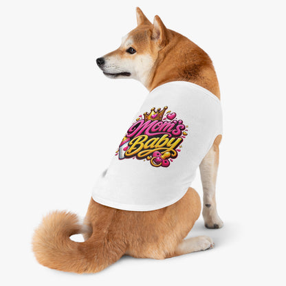 Pet Tank Top — “Mom's Baby” Cute Princess Graphic Dog Tee