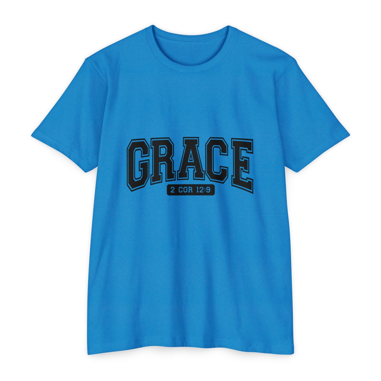 Grace T-Shirt — Faith Graphic Tee ("GRACE" with 2 Cor 12:9)