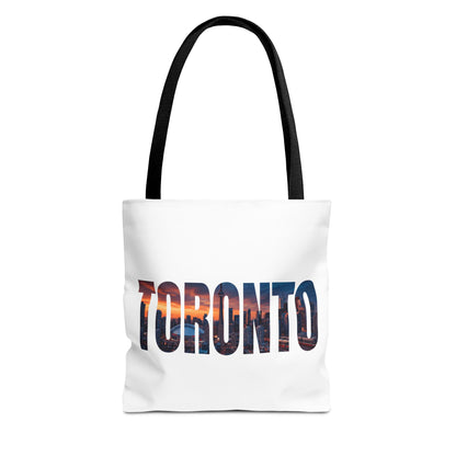Toronto Skyline Tote Bag — Cityscape Photo Text Tote
