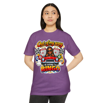 Bingo Driver T-Shirt — "Out of My Way I'm Going to Bingo" Retro Graphic Tee