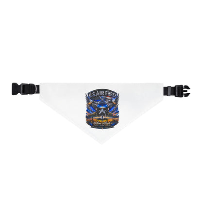 US Air Force Skull Clip-On Pet Bandana — Military Pride Dog & Cat Accessory