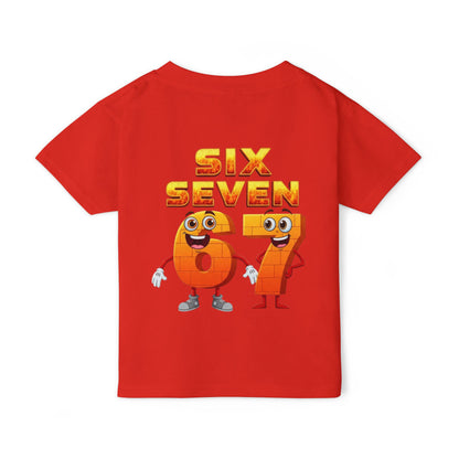 Six Seven 67 Toddler T-Shirt — Cute Number Cartoon Tee for Kids