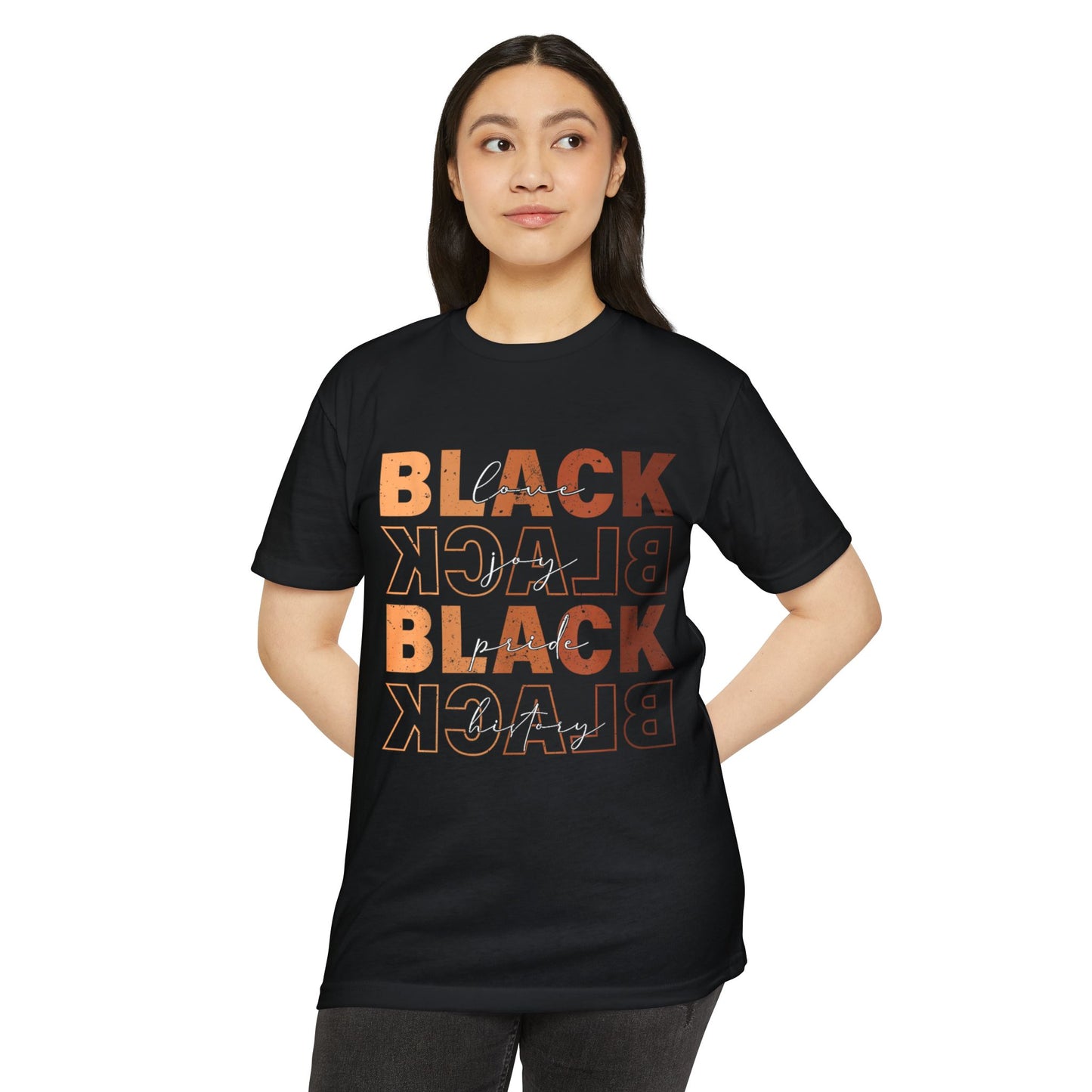 Black Pride Graphic T-Shirt – Retro Stacked “BLACK” Design