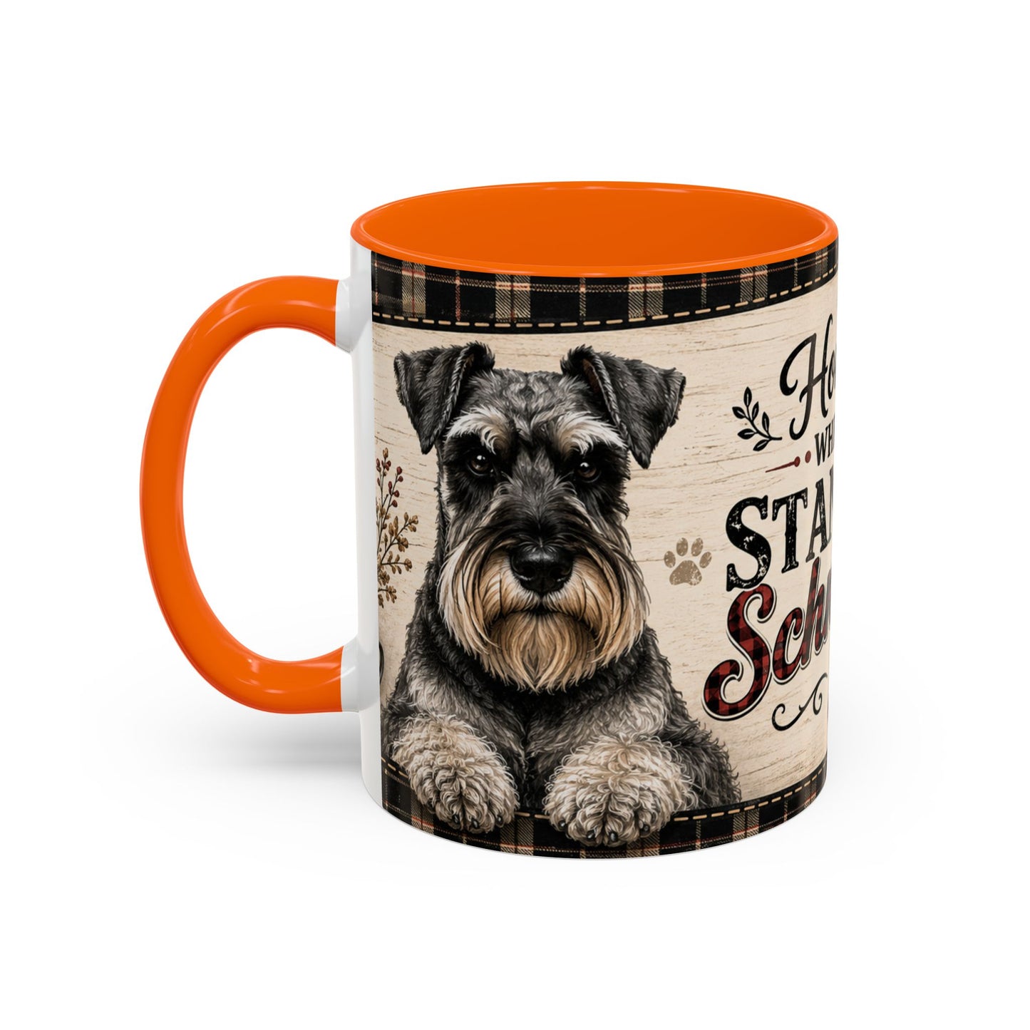 Standard Schnauzer Coffee Mug — "Home Is Where My Standard Schnauzer Is" Accent Mug