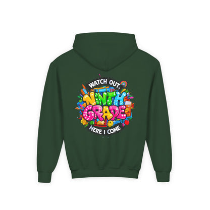 Kids' 4th Grade Hoodie – "Watch Out 4th Grade Here I Come" Colorful Back-to-School Sweatshirt