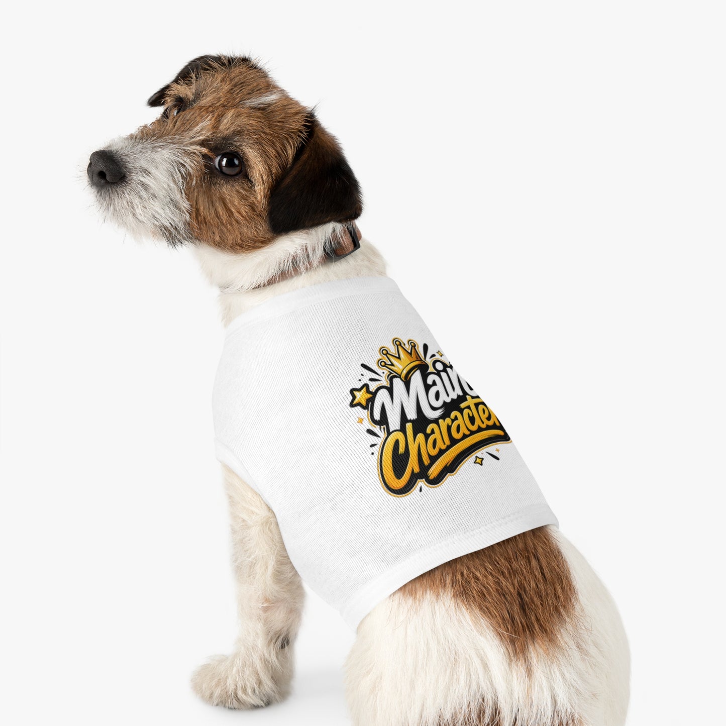 Main Character Pet Tank Top – Cute Crown Graphic Dog & Cat Tee