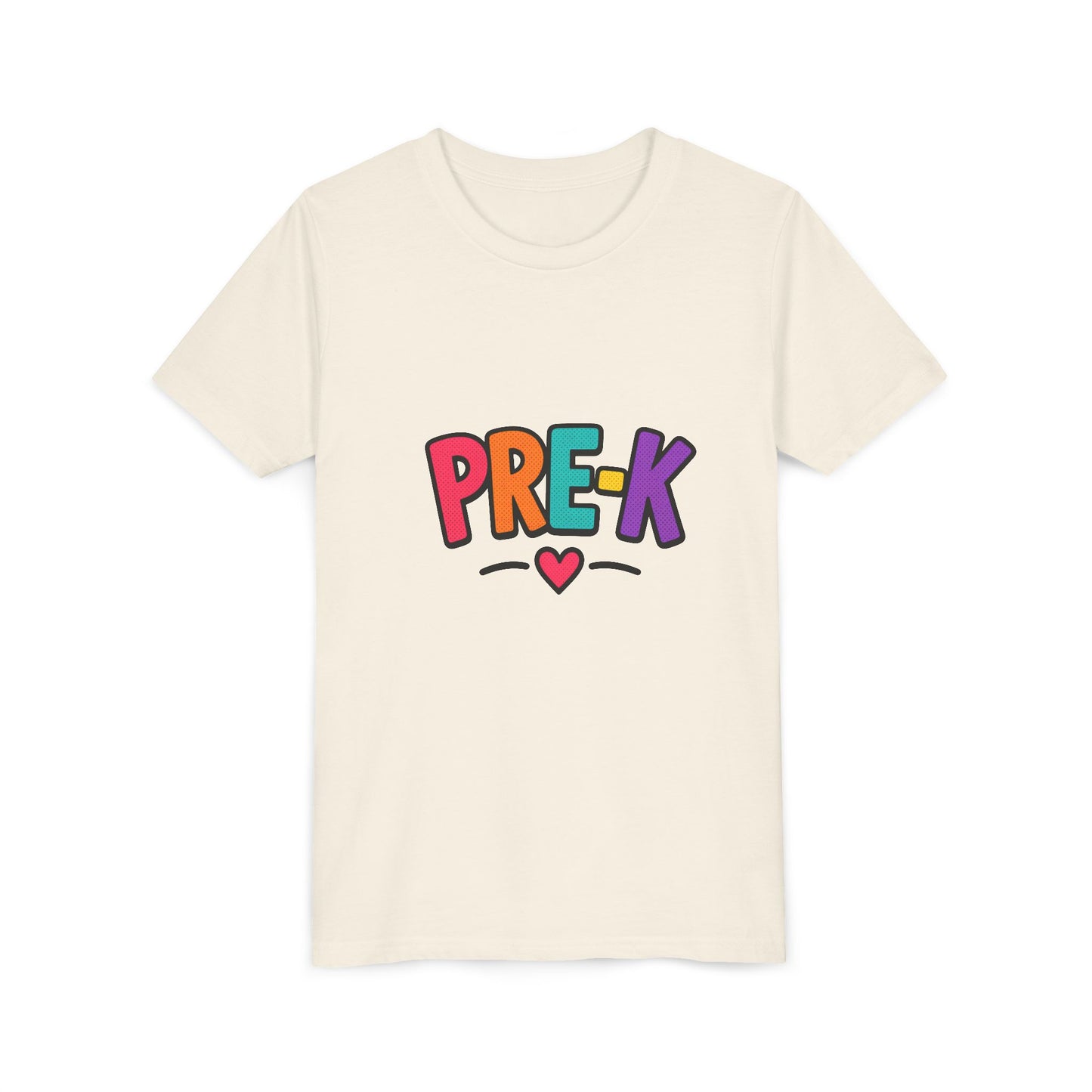 Pre-K Kids Tee — Colorful Heart Preschool Shirt for Boys & Girls