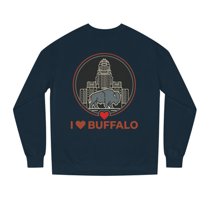 I  Buffalo Sweatshirt — Buffalo Skyline & Bison Graphic Crewneck