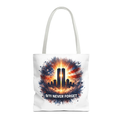 9/11 Never Forget Memorial Tote Bag — Twin Towers Tribute Tote