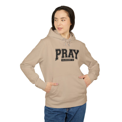 Pray Hoodie – Collegiate 'Pray' Graphic Pullover (Colossians 4:2)