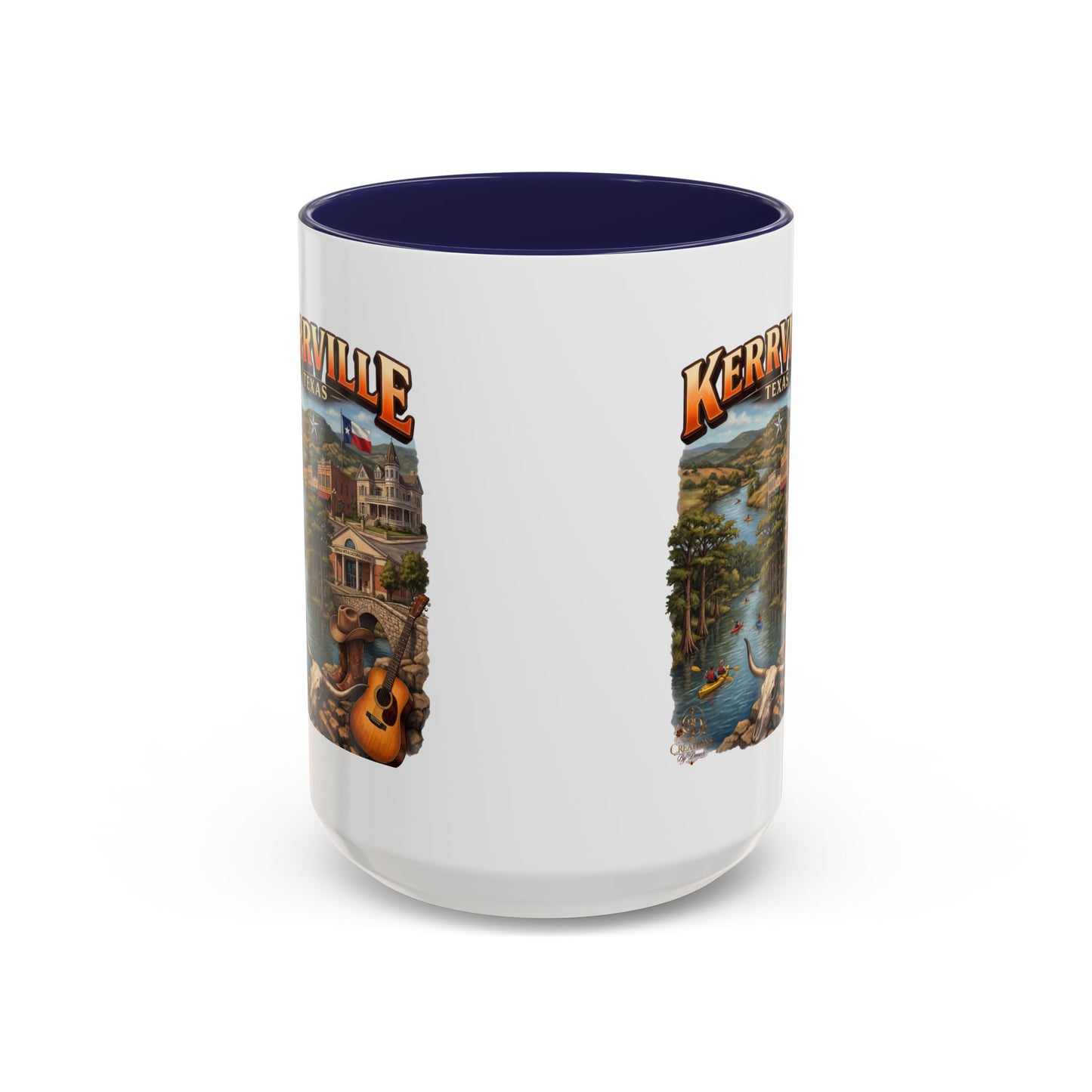 Kerrville Texas Souvenir Coffee Mug — Scenic Riverfront Design (11/15oz)