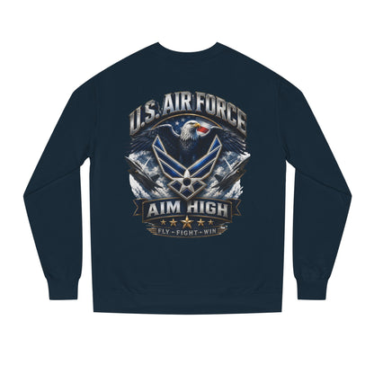 Air Force Crewneck Sweatshirt — "U.S. Air Force Aim High" Military Logo Pullover
