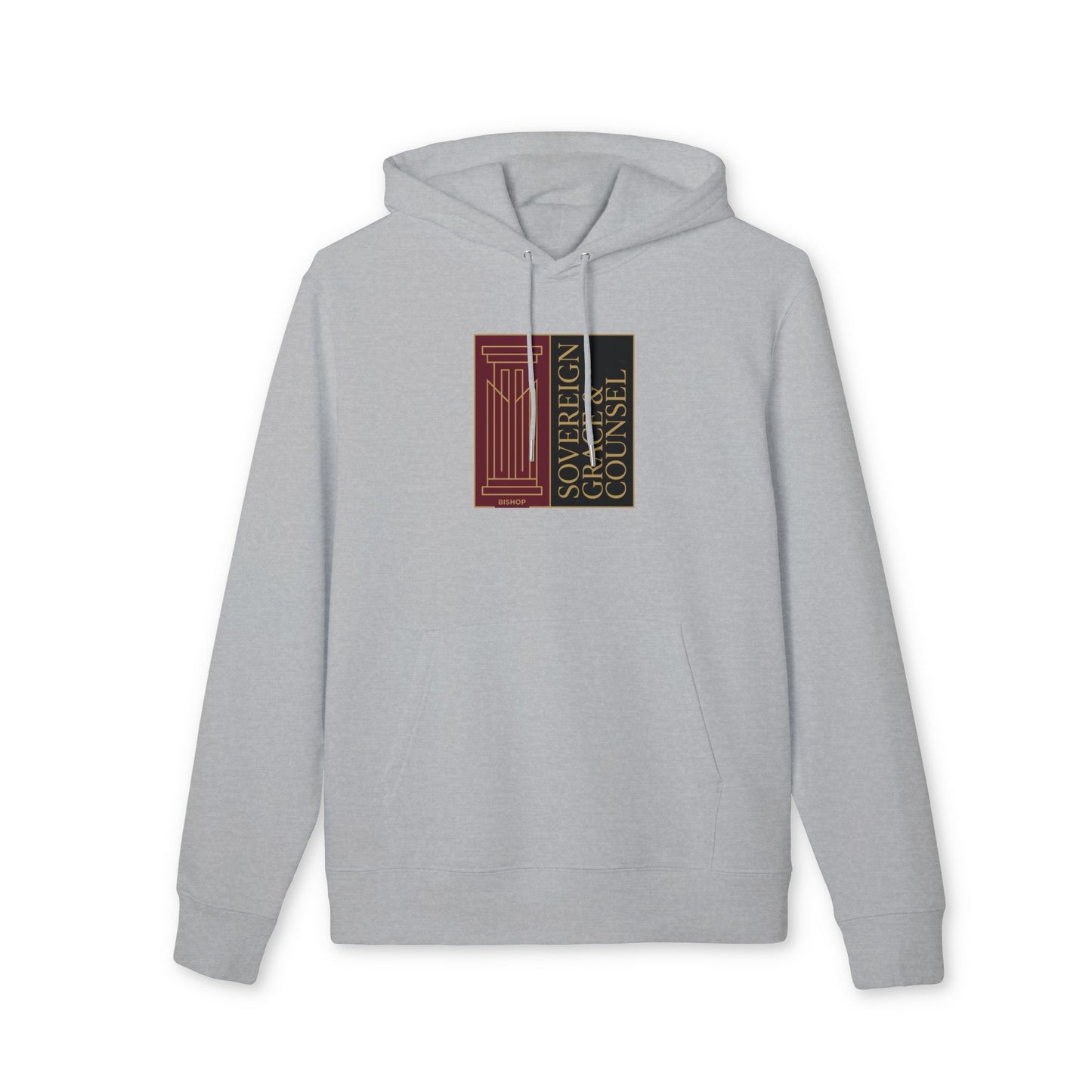 Sovereign Grace & Counsel Hoodie — Graphic Pullover with Regal Column Design