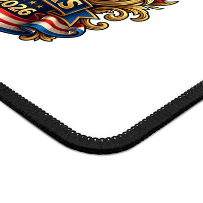 America 250th Anniversary Gaming Mouse Pad — Patriotic Bald Eagle USA Flags (1776–2026)