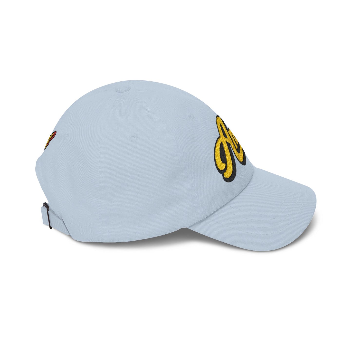 Dad Cap with Retro "And?" Script Embroidered Patch