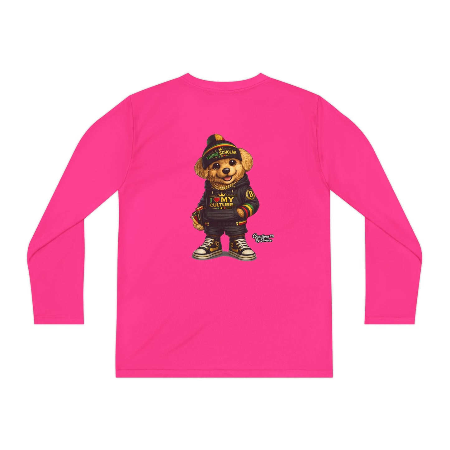 Youth Long Sleeve Tee — Streetwear Teddy Bear Graphic